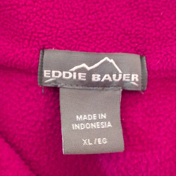Eddie Bauer Women's Pink‎ Quarter-Zip Fleece Pullover XL - Picture 4 of 8